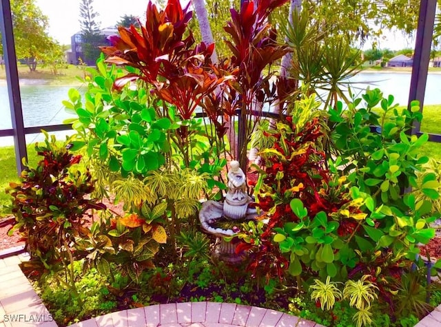 view of yard featuring a water view