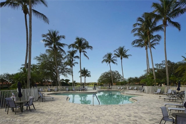 view of pool featuring a patio area