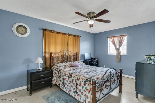 bedroom with ceiling fan