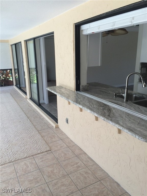 view of patio / terrace featuring sink