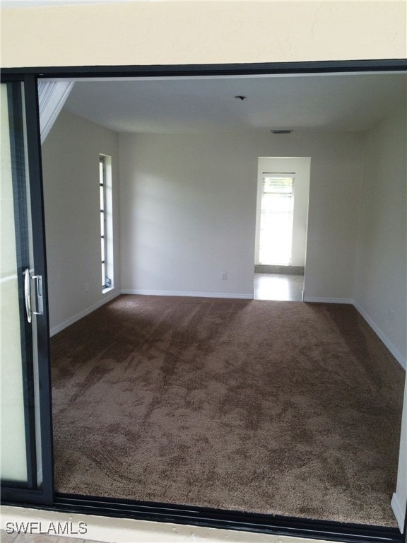 view of carpeted empty room