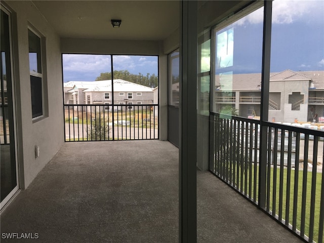 view of sunroom