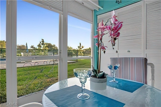 view of sunroom