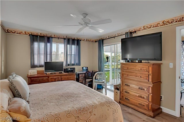 bedroom with ceiling fan