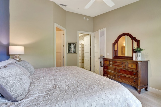 bedroom with ceiling fan