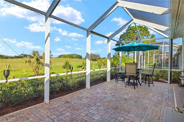 view of sunroom