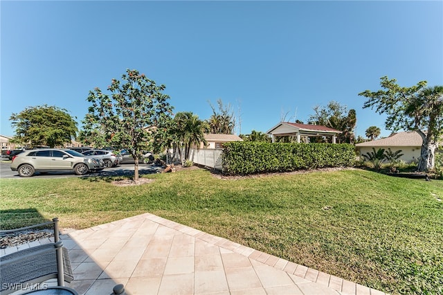 view of yard with a patio