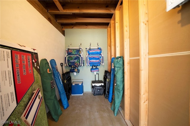 view of storage room