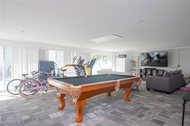 recreation room featuring pool table