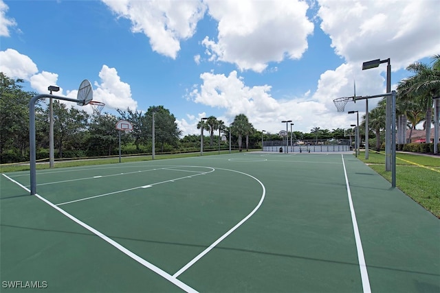 view of basketball court