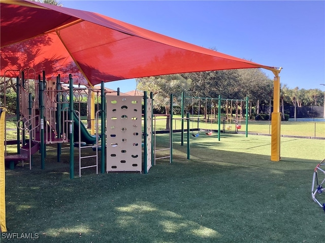 view of jungle gym