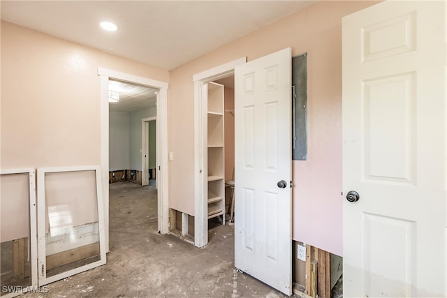 interior space with concrete flooring