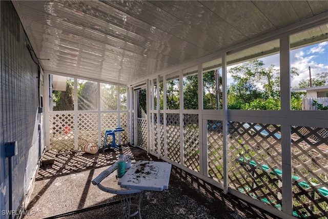 view of sunroom