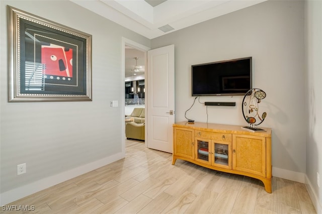 office featuring light hardwood / wood-style flooring