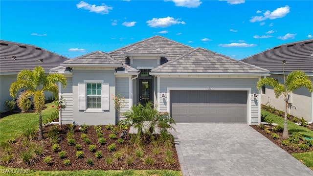 view of front of home featuring a garage