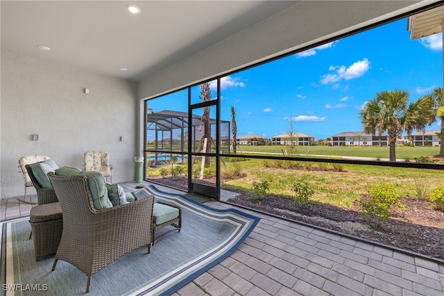 view of sunroom