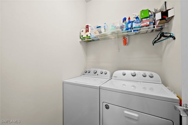 laundry room featuring independent washer and dryer