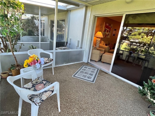 view of sunroom