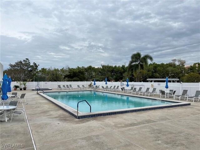 view of pool with a patio