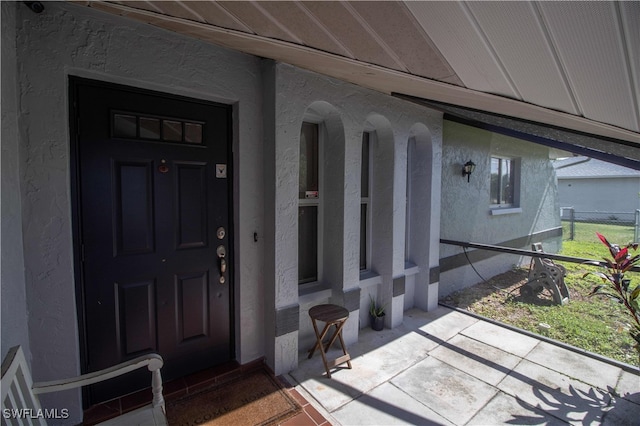 view of doorway to property