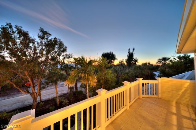 view of deck at dusk