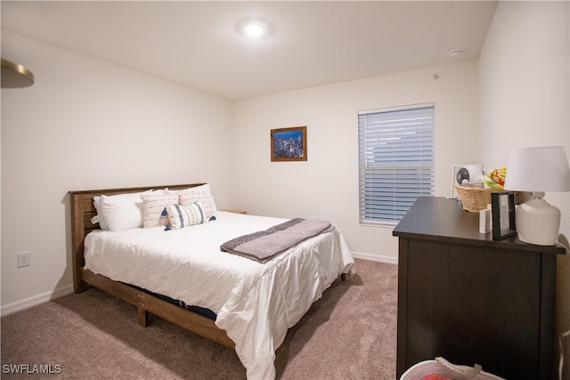 bedroom with carpet floors