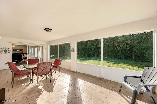 view of sunroom