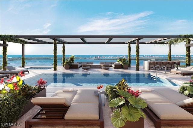 5100 Baybridge Blvd Unit 1901, Estero, FL 33928 - community pool featuring outdoor lounge area and a water view