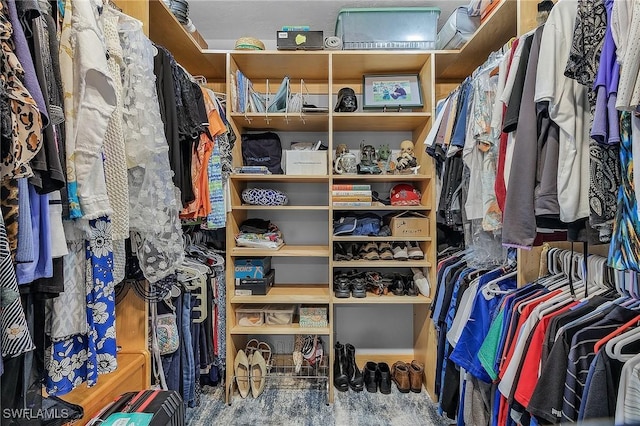 view of walk in closet