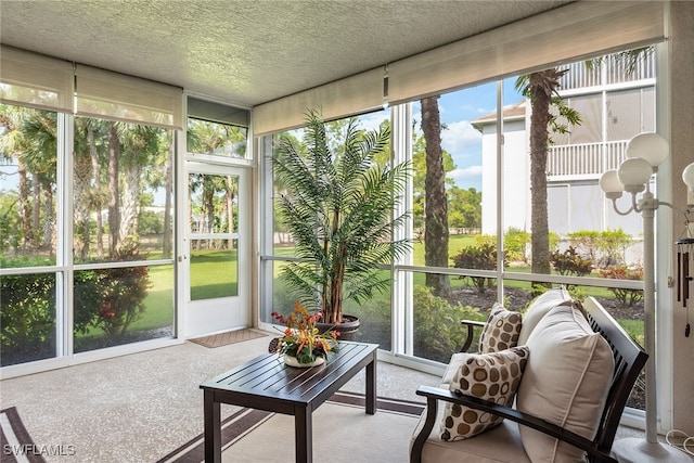 view of sunroom