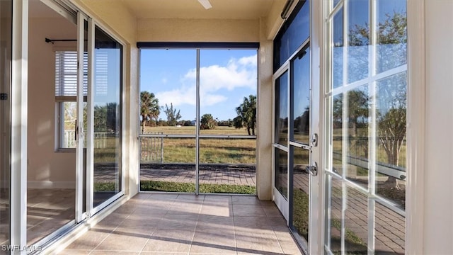 view of sunroom