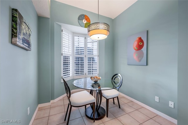 view of tiled dining area