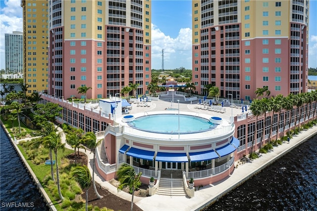 view of property featuring a water view