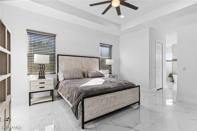 bedroom with ceiling fan