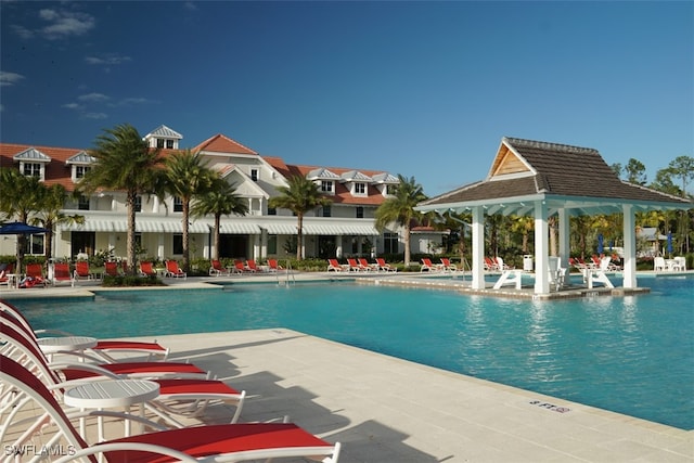 view of pool with a patio