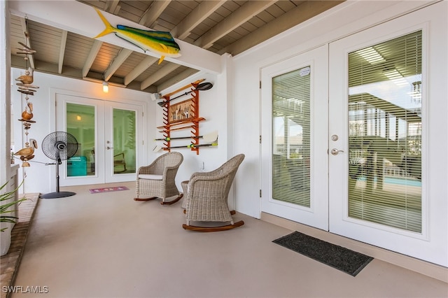 interior space featuring french doors