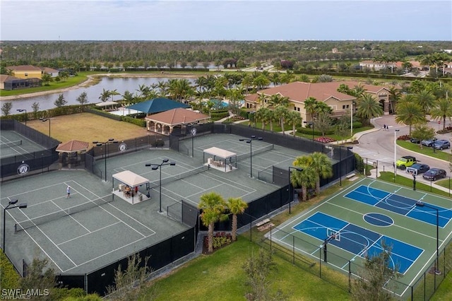 3741 Pleasant Springs Dr, Naples, FL 34119 - bird's eye view with a residential view and a water view