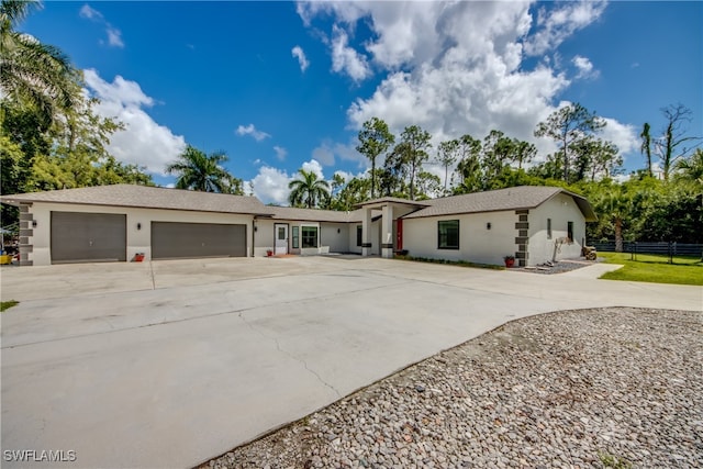 view of front of house featuring a garage