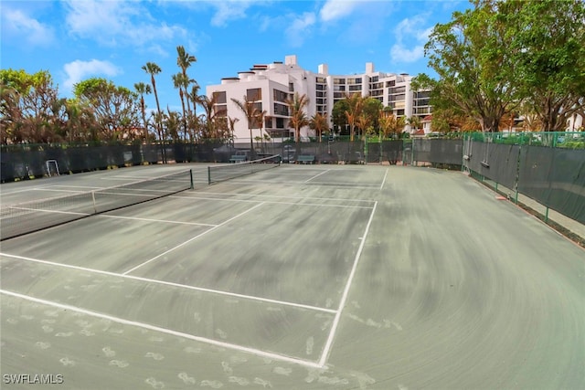 view of tennis court