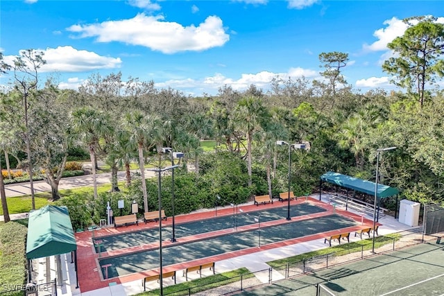 view of tennis court