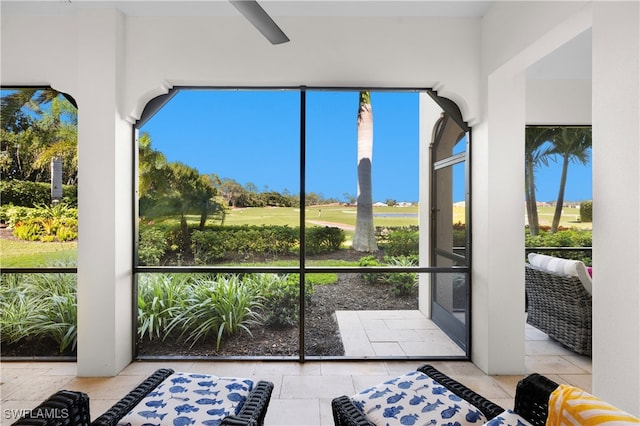 view of sunroom / solarium