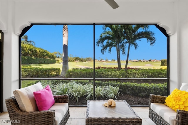 sunroom with a wealth of natural light