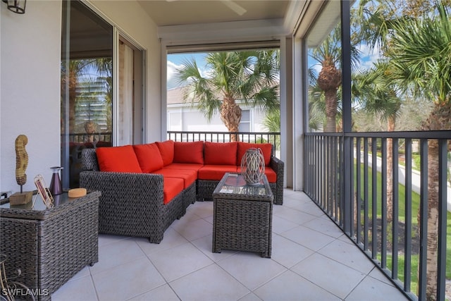 view of sunroom / solarium