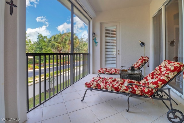 view of sunroom