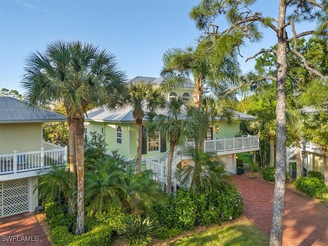 view of raised beach house