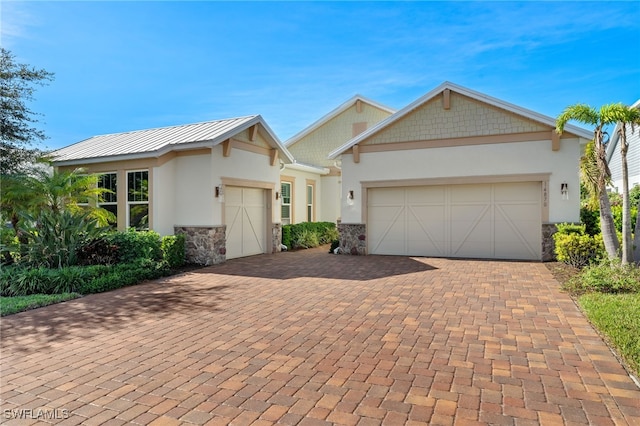 view of front of house featuring a garage