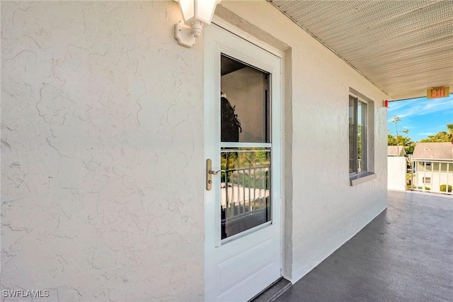 view of doorway to property