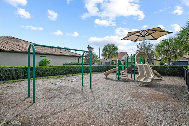 view of jungle gym