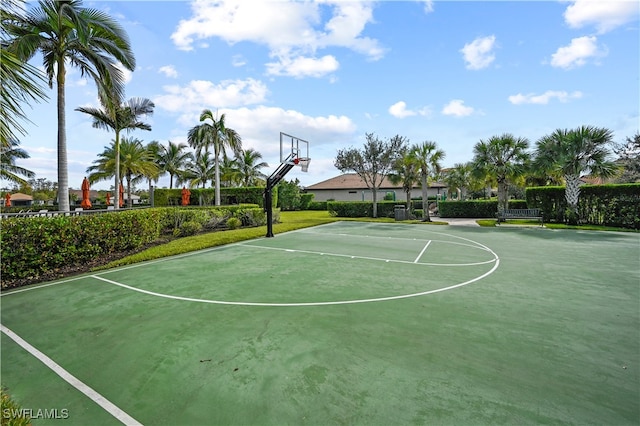 view of basketball court