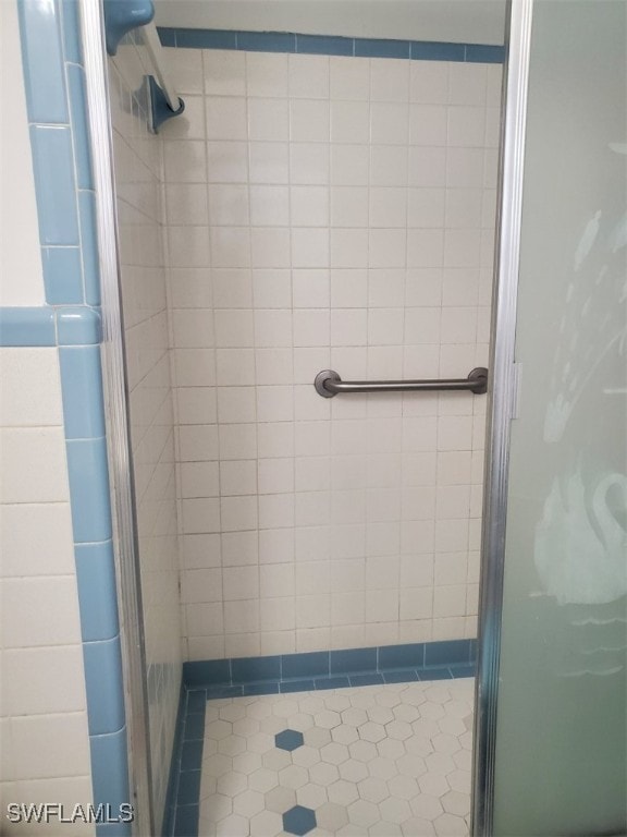 bathroom with walk in shower